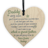 Handmade Heart From Bump Gifts Dad Daddy To Be Father Baby Son