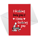 FUNNY RUDE Anniversary Valentines Card For Husband Wife