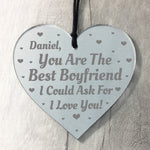 Personalised Engraved Best Boyfriend Heart Valentine Anniversary