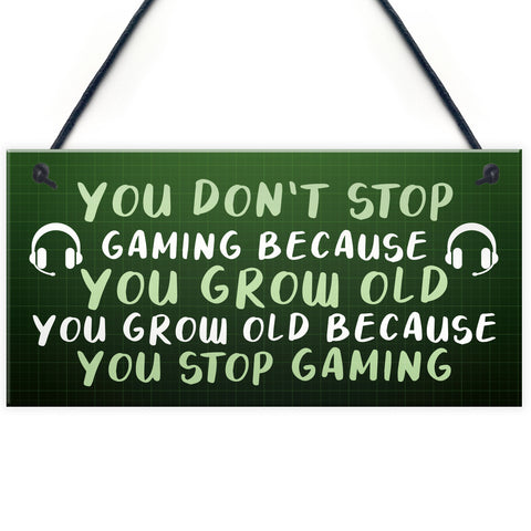 Games Room Novelty Gamer Sign For Boys Bedroom Man Cave Gift