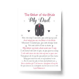 Father of the Bride Personalised Print Wedding Gift Poem Gift