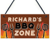 Personalised BBQ Zone Sign Outdoor Garden Man Cave Sign