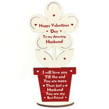 Valentines Day Gift For Husband Best Friend Wooden Flower Gift