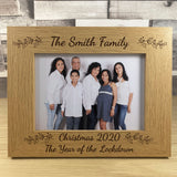 PERSONALISED Family Photo Frame Christmas 2020 Lockdown Gift