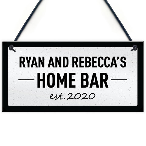 HOME BAR Sign PERSONALISED Man Cave Bar Sign Any Name Gift