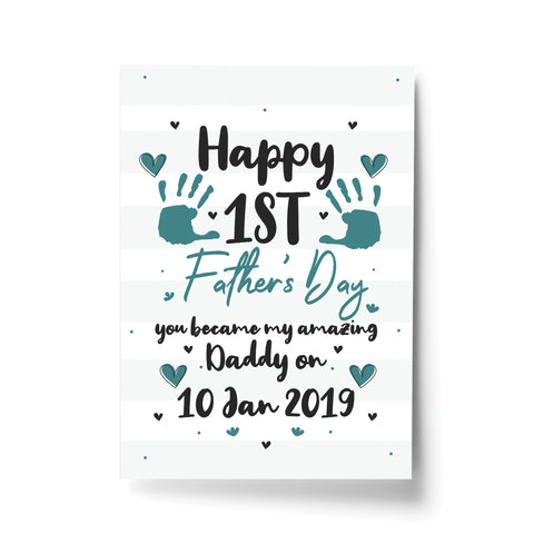 PERSONALISED 1st Fathers Day Gift From Daughter Son Keepsake