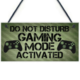 Gaming Sign Hanging Plaque For Boy Bedroom Man Cave Games Room