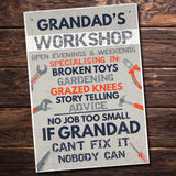 Grandads Workshop Fathers Day Gifts Garage Shed Dad Gift Sign