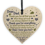 Dad Daddy Gift From Son Daughter Wooden Heart Sign Birthday Gift