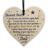 Dad Memorial Plaque Birthday Christmas Tree Decoration Wood Gift