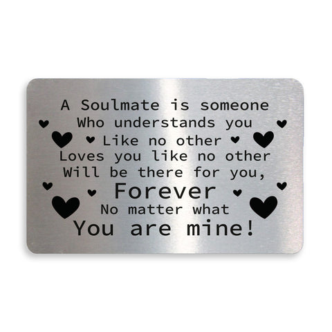 Soulmate Gift For Boyfriend Girlfriend Valentines Anniversary