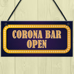 Home Bar Man Cave Pub Sign CORONA BAR OPEN Neon Effect