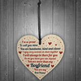 Gift For Boyfriend Wooden Heart Boyfriend Birthday Christmas