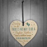 Daddy Dad To Be Present From Bump Baby Shower Wooden Heart