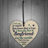 Boyfriend Christmas Card Gifts Wooden Heart Anniversary Gifts