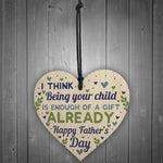 Fathers Day Funny Gifts Wooden Heart Sign Present From Daughter