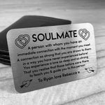 Metal Wallet Insert Personalised Valentines Anniversary Gift