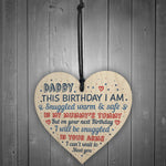 Daddy To Be Birthday Gift From Bump Wooden Heart Newborn Baby