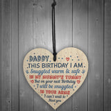 Daddy To Be Birthday Gift From Bump Wooden Heart Newborn Baby