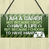 Gaming Sign Novelty Gamer Gift For Son Brother Boys Bedroom