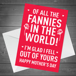 Rude Mothers Day Card For Mum Funny Cheeky Humour Card