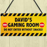 DO NOT ENTER Sign PERSONALISED Gaming Sign For Man Cave