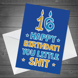 Funny 16th Birthday Card For Him Her Daughter Son Rude Card