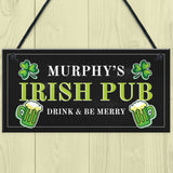 Personalised Irish Pub Sign Novelty Home Bar Man Cave Sign