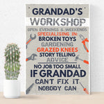 Grandads Workshop Fathers Day Gifts Garage Shed Dad Gift Sign