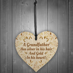 Grandfather Grandad Gifts Novelty Wood Heart Gift For Birthday