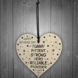 Fathers Day Gifts Dad Gifts Novelty Wooden Heart Daddy Gifts