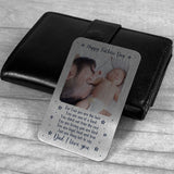 Fathers Day Gift For Dad Personalised Metal Wallet Card Insert