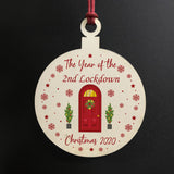 Lockdown Bauble Tree Decoration Gift For Family Home Decoration