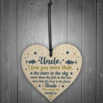 Uncle Birthday Gifts Wooden Heart Plaque Uncle Birthday Cards