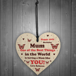 Personalised Birthday Gift For Mum Wood Heart Thank You Gift