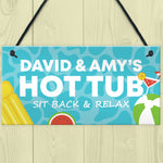 PERSONALISED Novelty Hot Tub Party Sign Garden Accessories