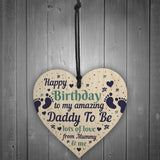 Daddy Gifts Wooden Heart Daddy To Be Birthday Cards From Bump