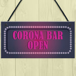 CORONA BAR OPEN Sign Neon Effect Home Bar Pub Man Cave Sign