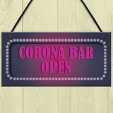 CORONA BAR OPEN Sign Neon Effect Home Bar Pub Man Cave Sign