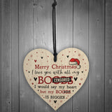 Funny Christmas Gift For Boyfriend Husband Wooden Heart