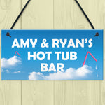 PERSONALISED Hot Tub Bar Signs And Plaques Novelty Garden Decor