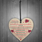 Valentines Day Gift Memorial Plaque For Husband Wife Wood Heart