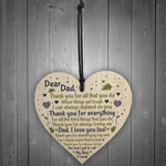 Dad Daddy Gift From Son Daughter Wooden Heart Sign Birthday Gift