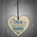 Uncle Gifts Brother Friendship Gift Wooden Heart Sign Birthday