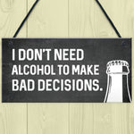 Funny Alcohol Home Bar Sign Novelty Bar Accessories Man Cave