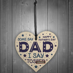 Rude Fathers Day Gifts Novelty Wooden Heart Funny Gifts For Dad