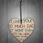 Fathers Day Funny Gift Novelty Wooden Heart Funny Dad Gifts