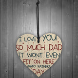 Fathers Day Funny Gift Novelty Wooden Heart Funny Dad Gifts