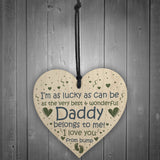 Daddy To Be Gifts Wooden Heart Fathers Day Gift From Bump Gifts