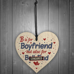 Boyfriend Funny Gifts For Birthday Christmas Wood Heart Keepsake